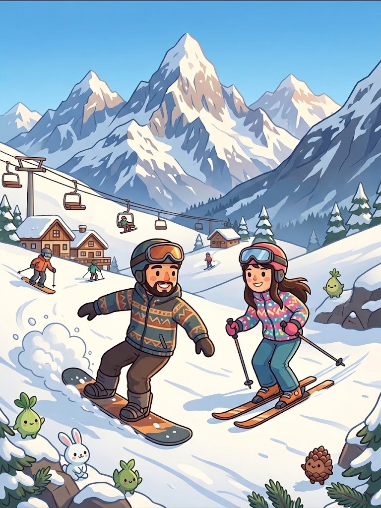 Un día en la nieve: ¡Aprender a esquiar!
